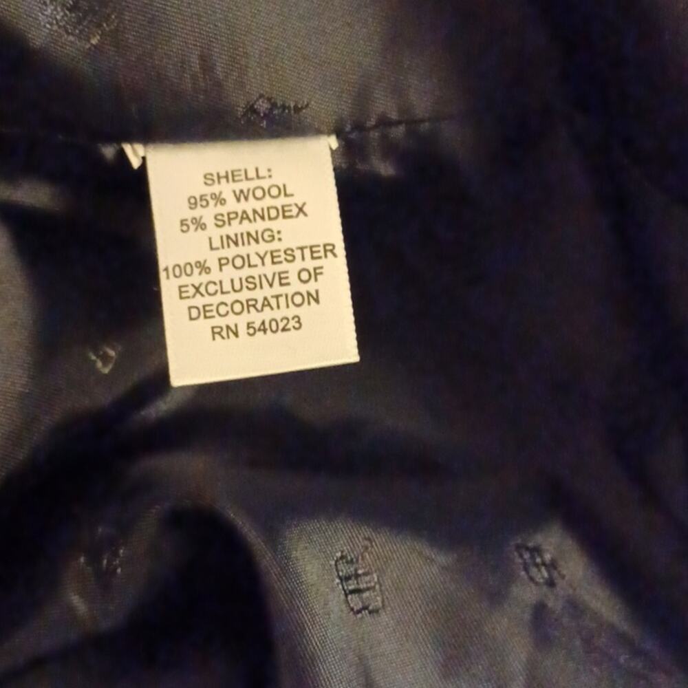 BANANA REPBULIC Dark Blue Wool Single Breasted Blazer. 8P - Picture 13 of 14